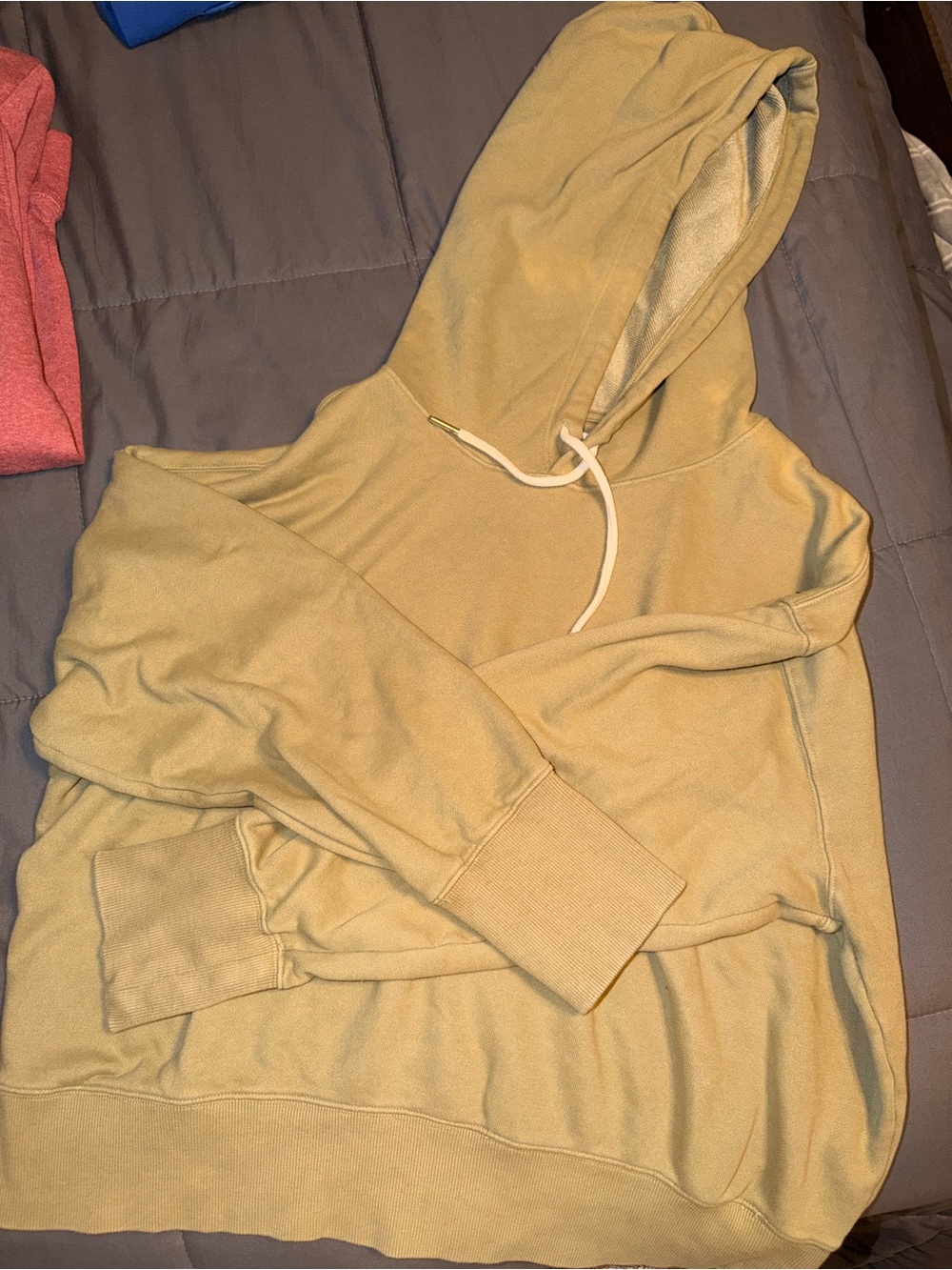 Yellow GreenPullover Crop Hoodie - Picture 1 of 2